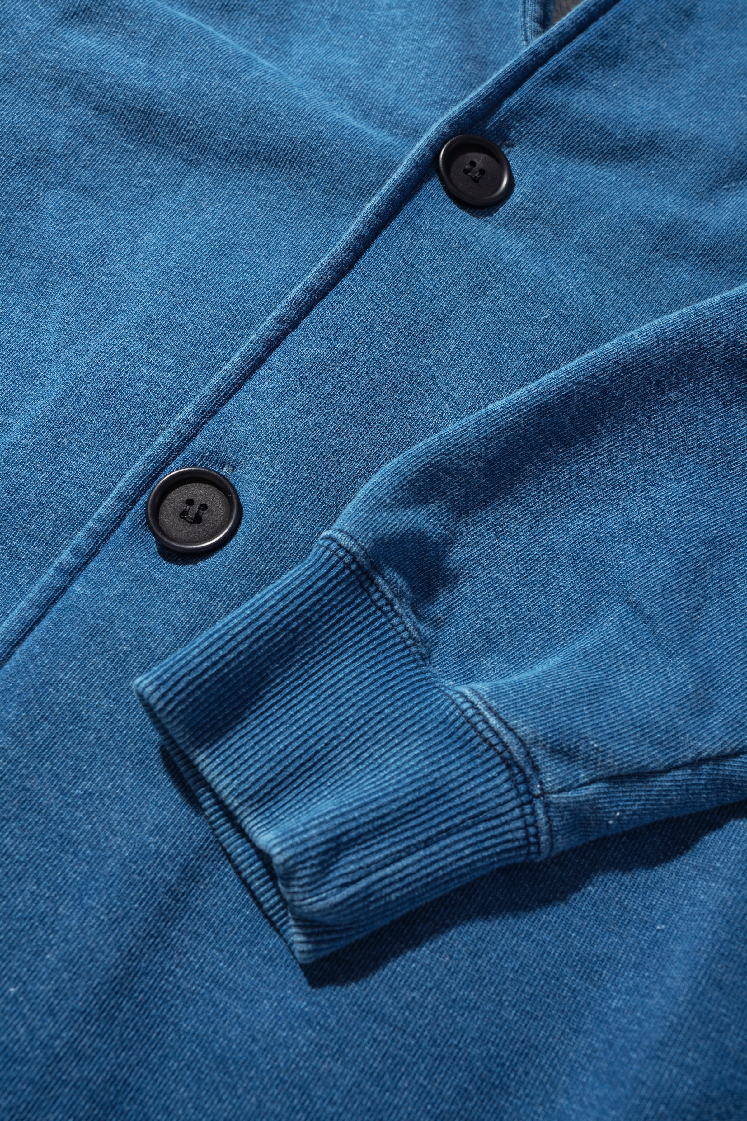 KNIT DENIM LONG HOODIE w/Dino Small Patch - LITE