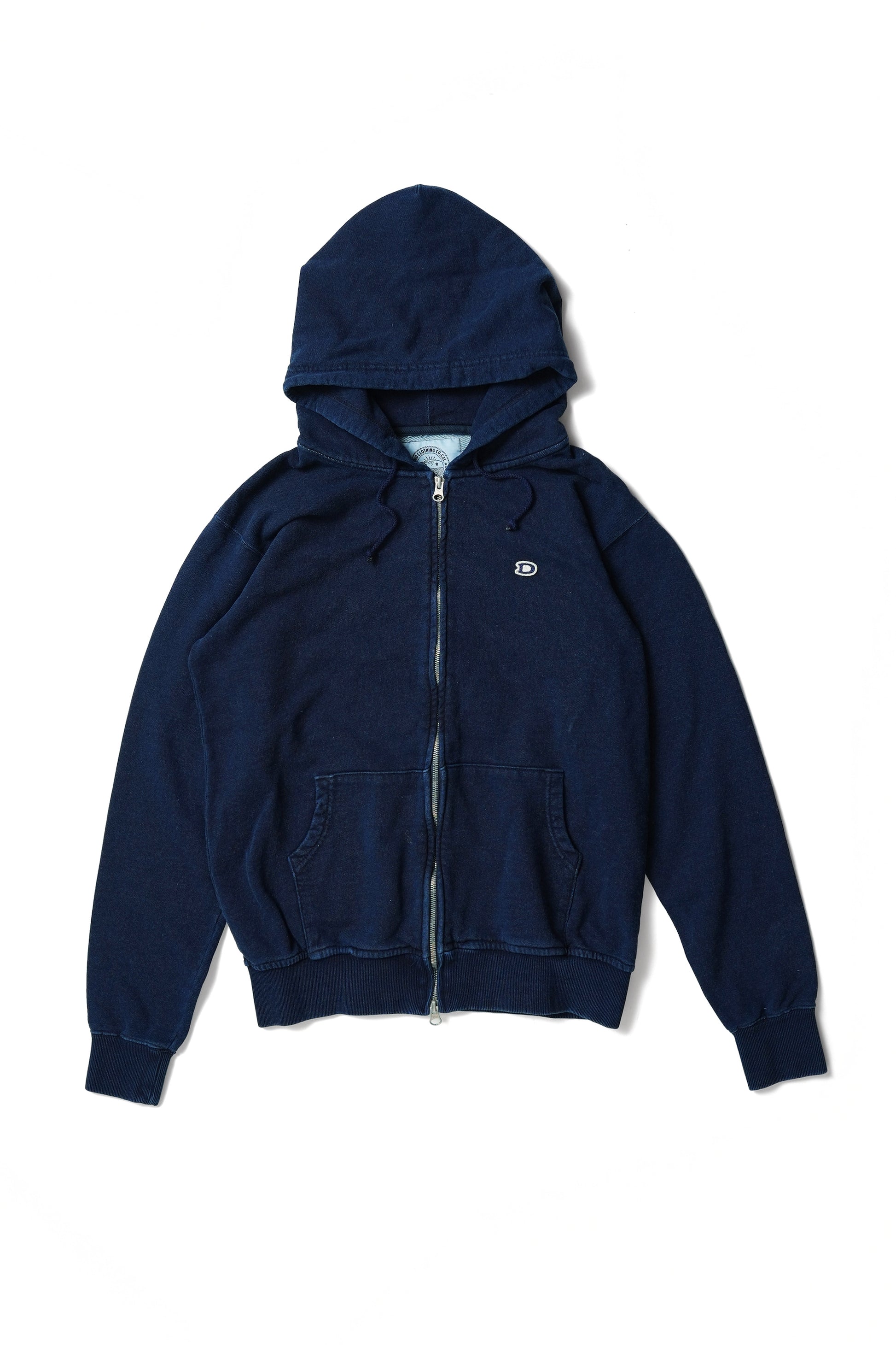 DENIM ZIP HOODIE w/Dino Small Patch