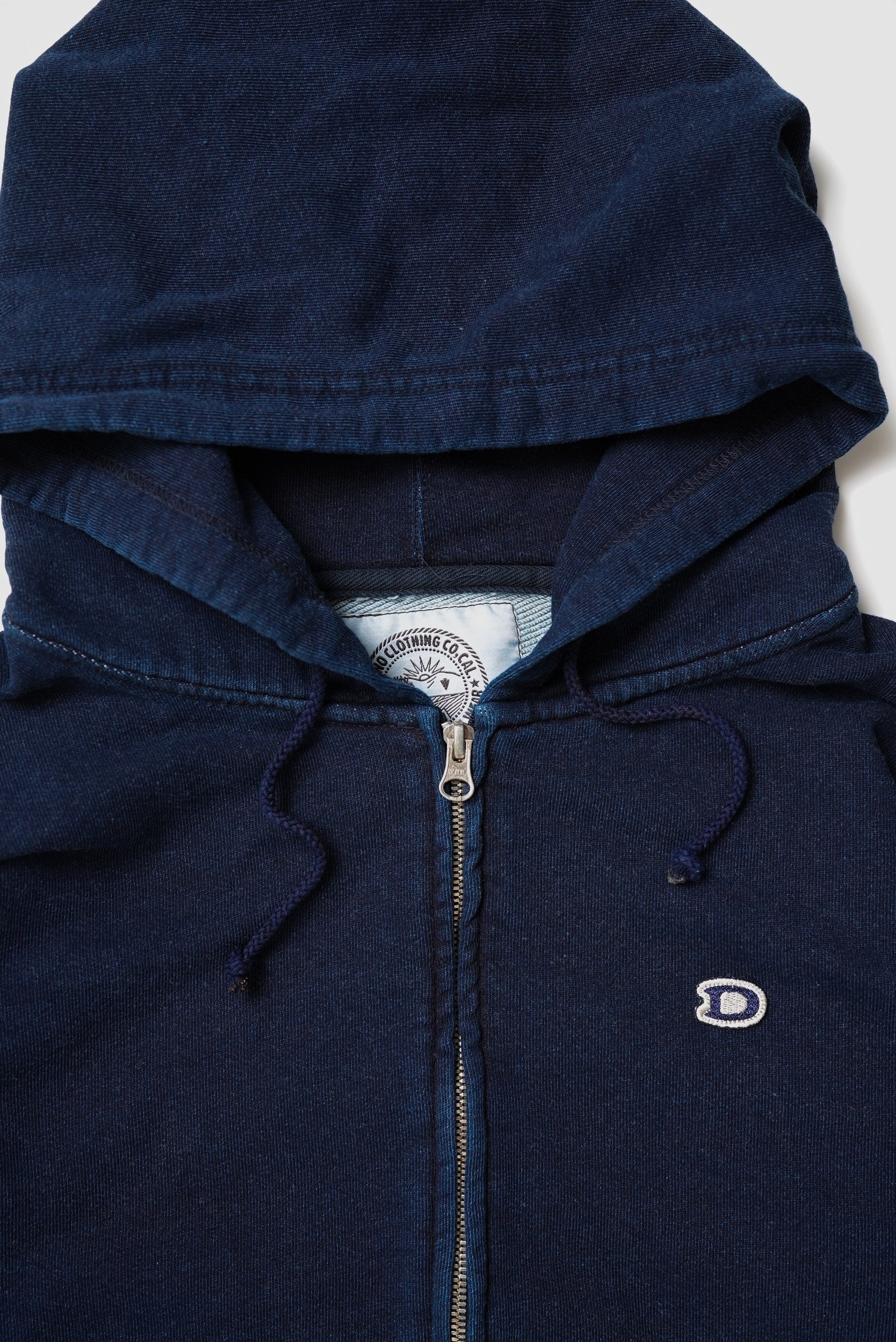 DENIM ZIP HOODIE w/Dino Small Patch