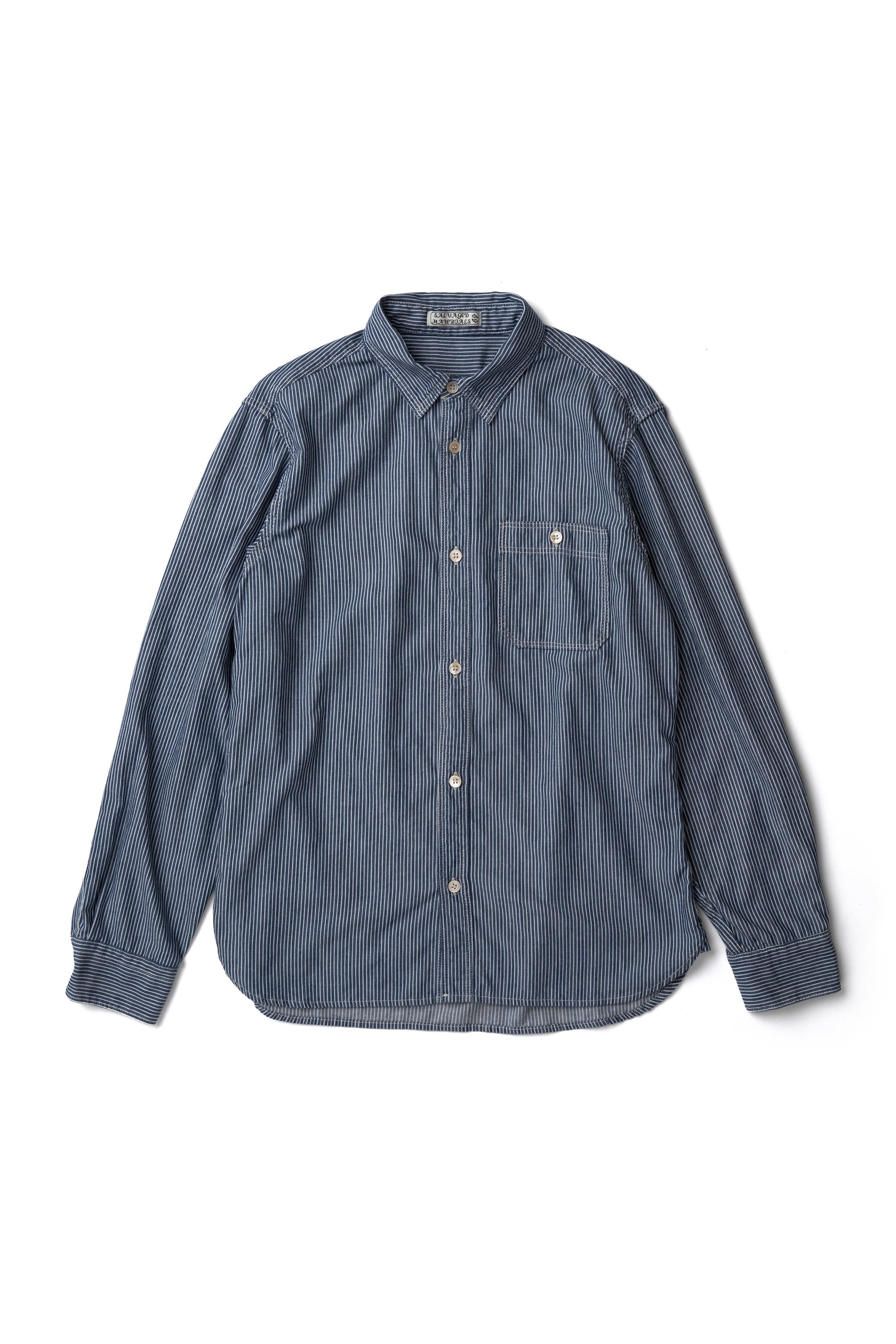 L/S Feather Touch Button Down Casual Shirts | Stripe