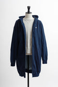 KNIT DENIM LONG HOODIE w/Dino Small Patch - Indigo