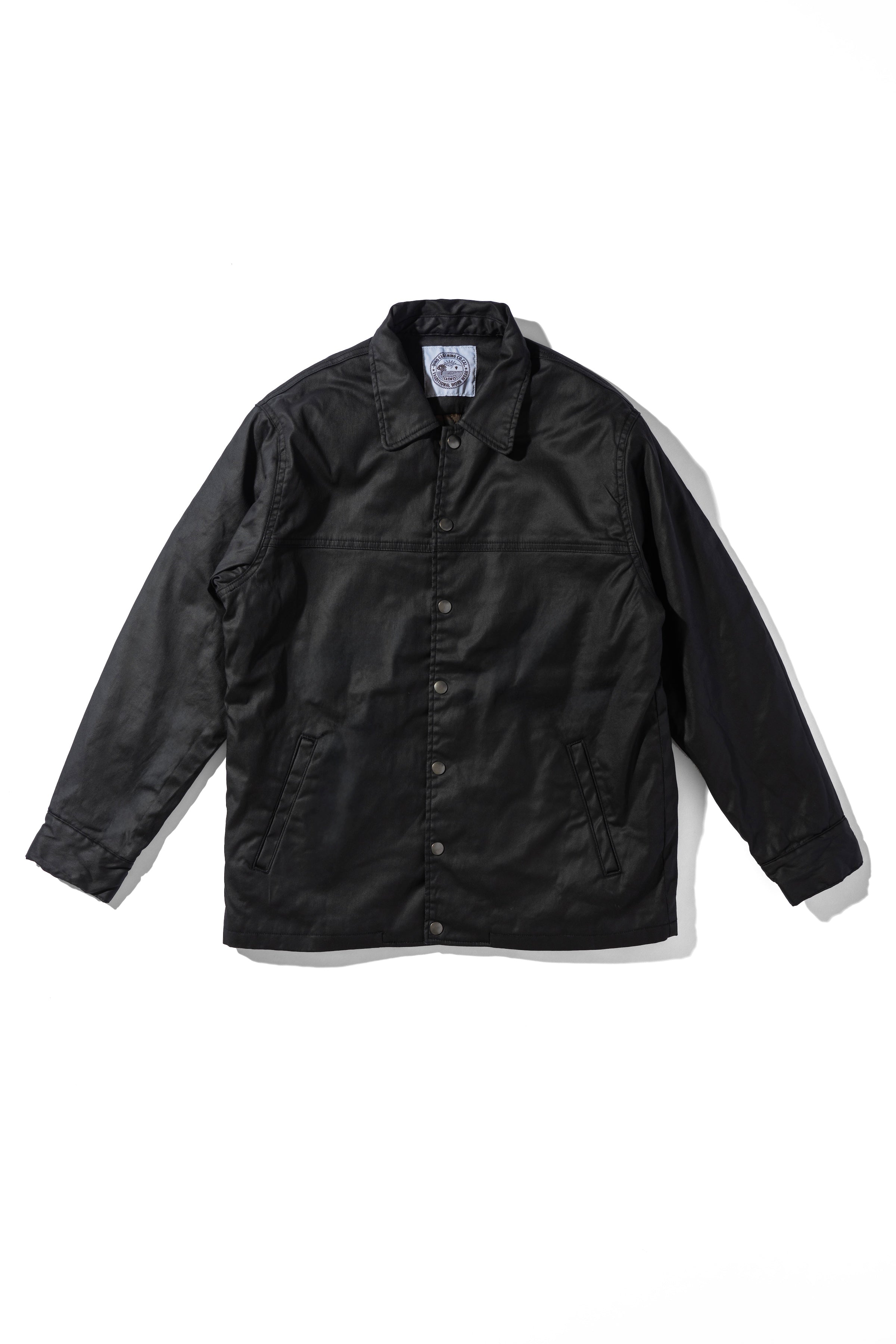 【 予約受付】Coated Denim Coach Jacket - Black 11月下旬より弊社より順次出荷予定となります。