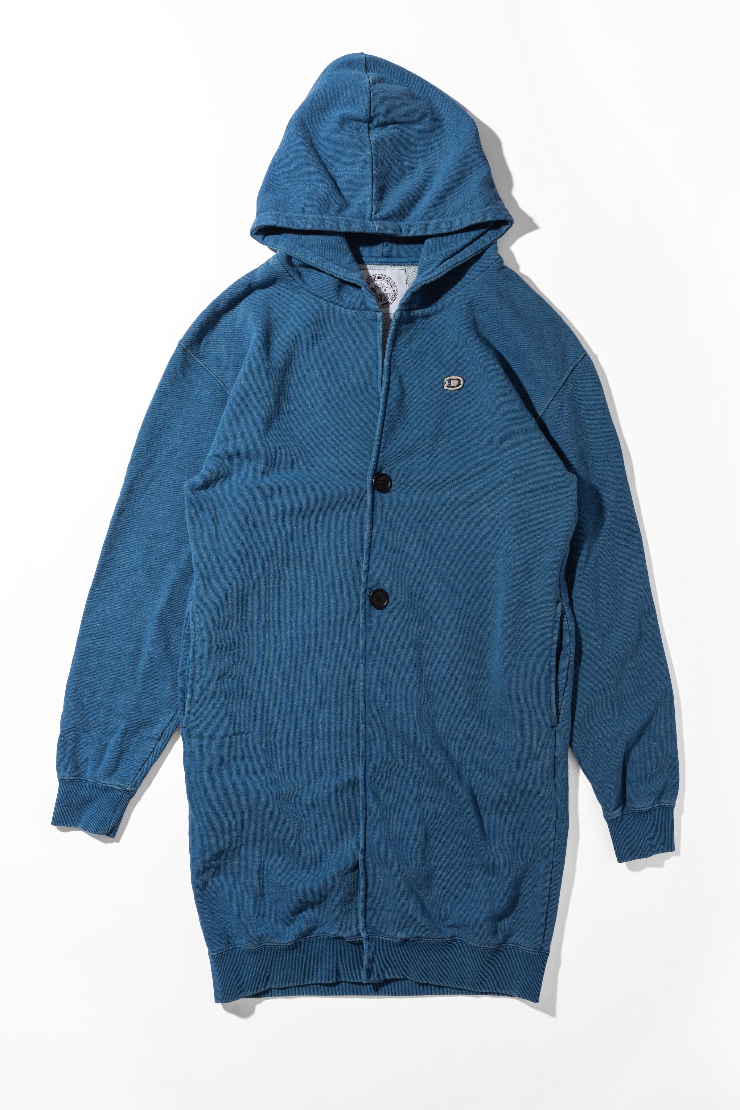 KNIT DENIM LONG HOODIE w/Dino Small Patch - LITE