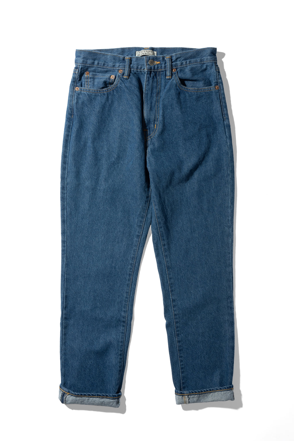 Tapered 5 Pocket Jeans | Mid Indigo