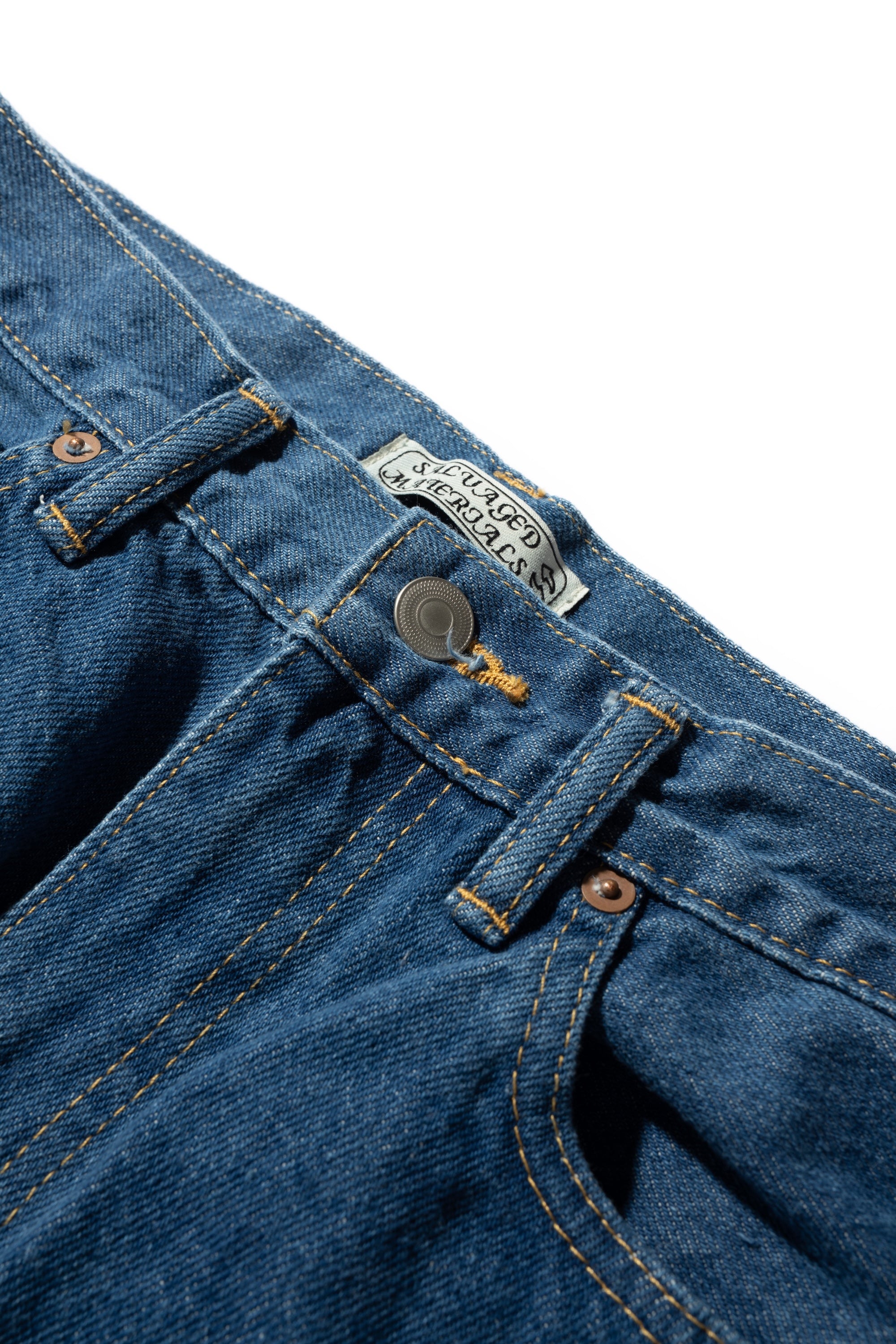 Tapered 5 Pocket Jeans | Mid Indigo
