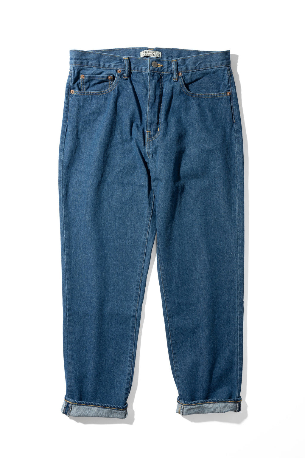 Tapered 5 Pocket Jeans | Mid Indigo