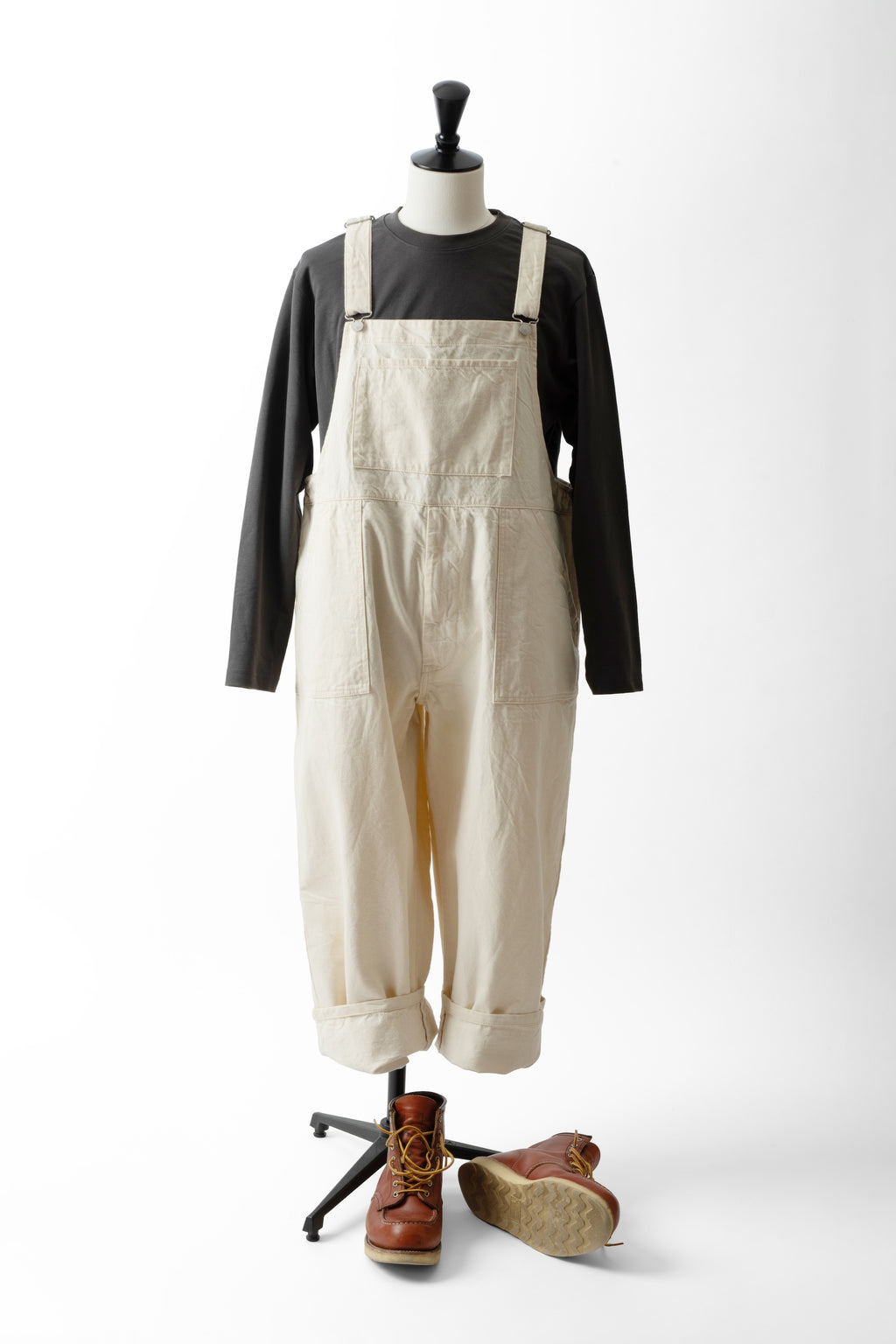 Max Fit Simple Ecru Overall Ecru