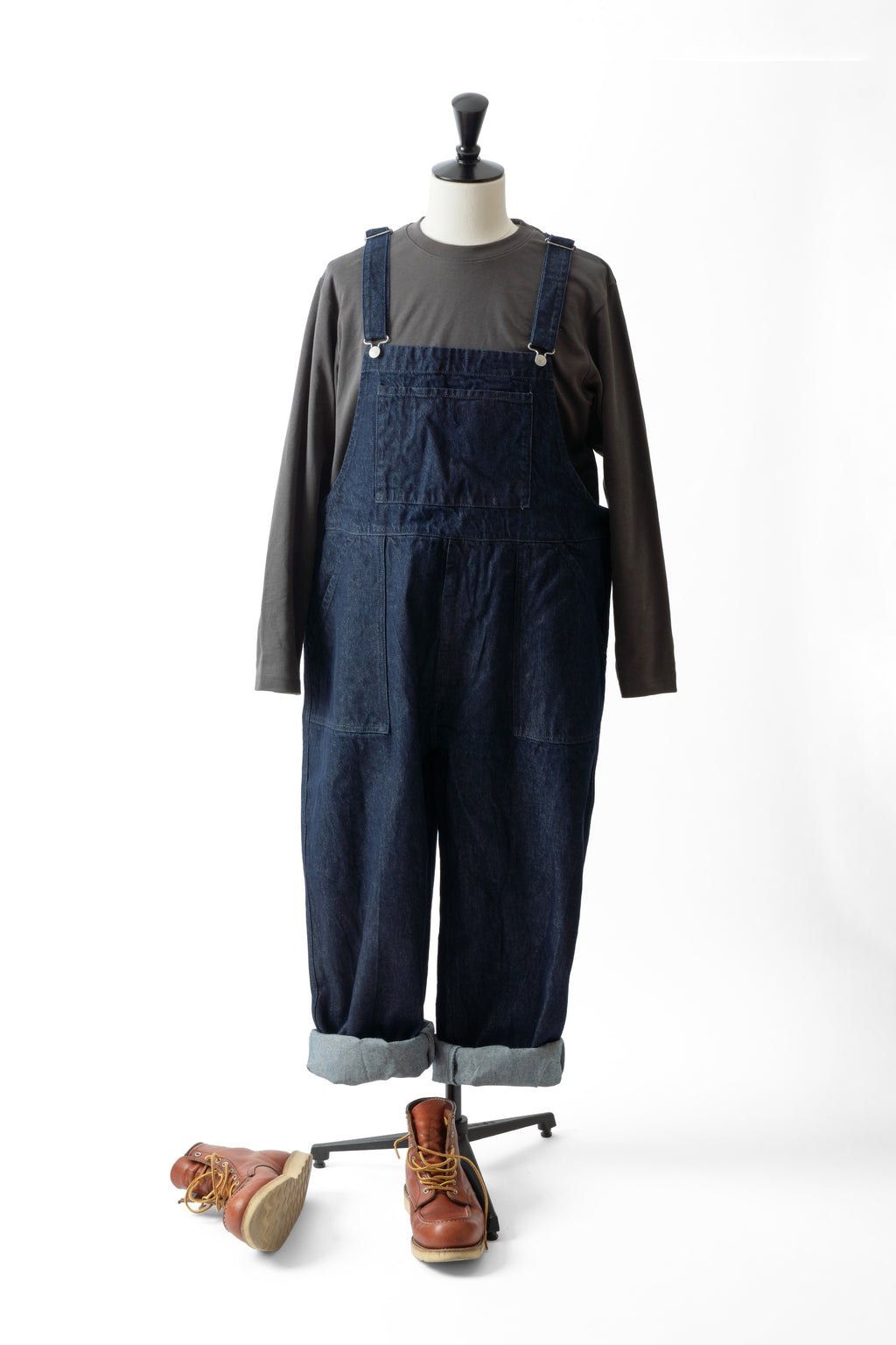 Max Fit Simple Indigo Overall Indigo