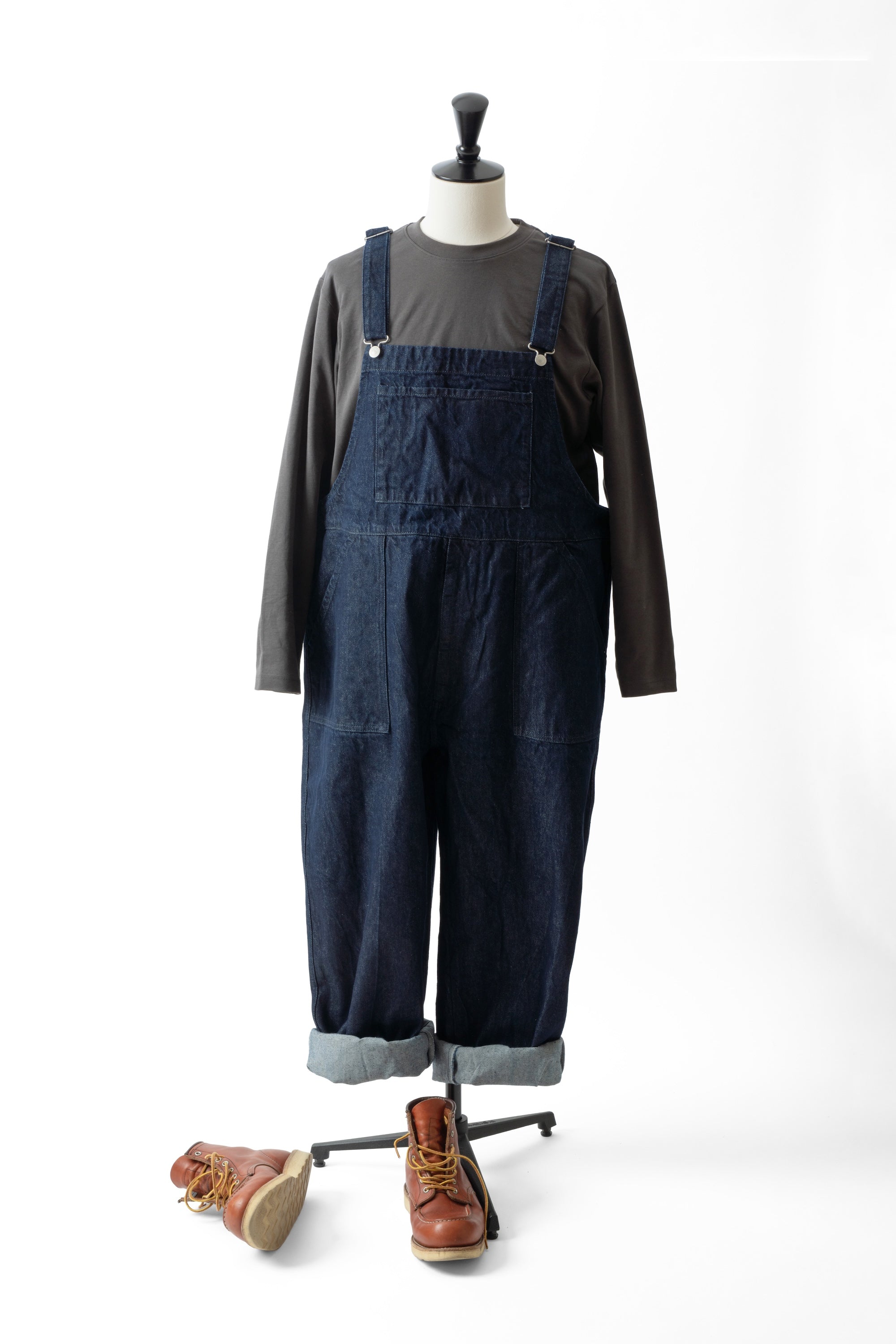 Max Fit Simple Indigo Overall Indigo