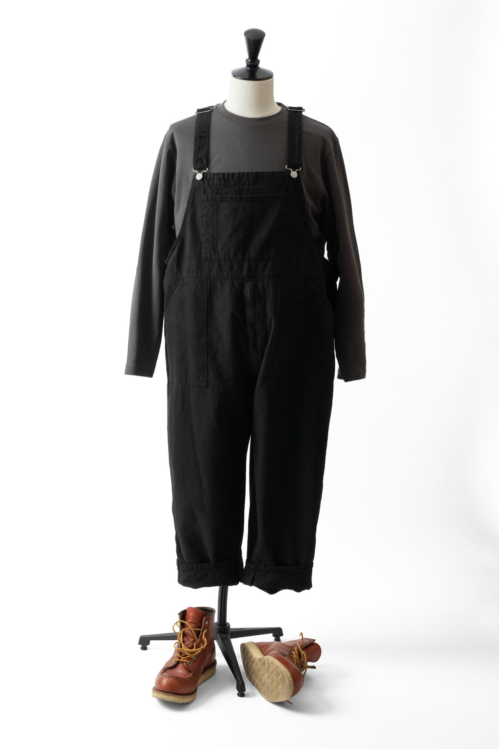 Max Fit Simple Black Overall Black