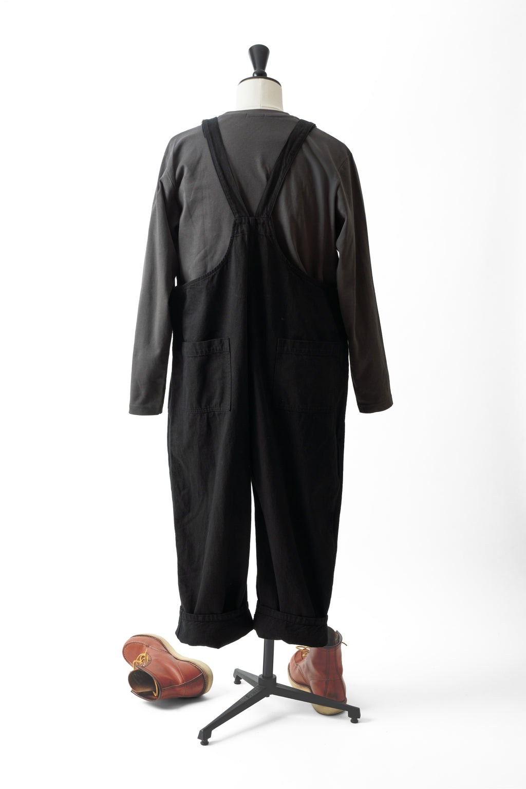 Max Fit Simple Black Overall Black